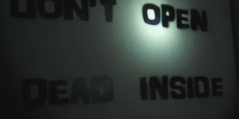 Door marked “Don’t open, dead inside” in Oh No! Zombies