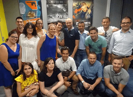 Groupe de collaborateurs lors d'un team building chez Enigma Escape, Toulouse